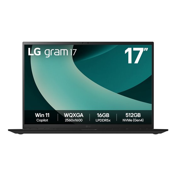Gram 17Z90T Copilot+ PC Intel Core Ultra 7 255H Portátil 43,2 cm (17") WQXGA 32 GB LPDDR5x-SDRAM 1 TB SSD Wi-Fi 7 (802.11be) Win