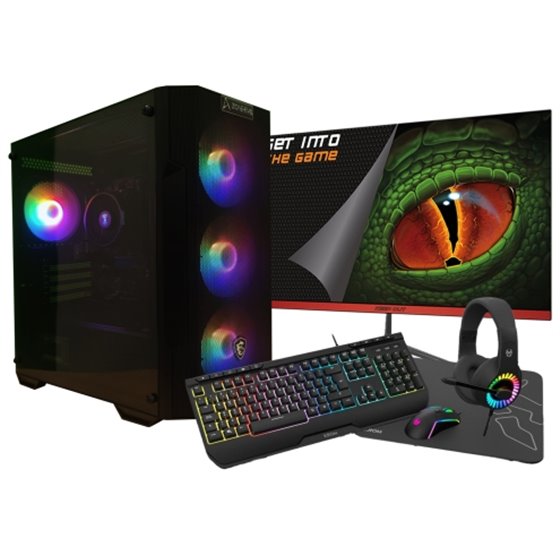 AMD Ryzen 5 4650G/16GB/1 Tb NVMe/Windows 11 Monitor 24" Teclado raton auriculares y alfombriila Ordenador GamingPC