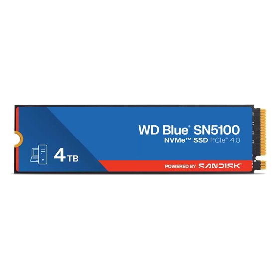 WD Blue SN5100 4 TB M.2 PCI Express 4.0 NVMe QLC 3D NAND