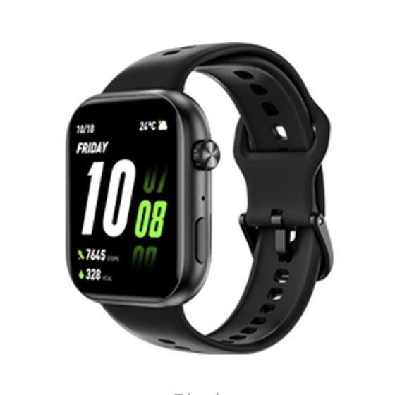 InfoWear Watch 2i 4,7 cm (1.85") AMOLED 49.7 mm Digital 390 x 450 Pixeles Pantalla táctil Negro
