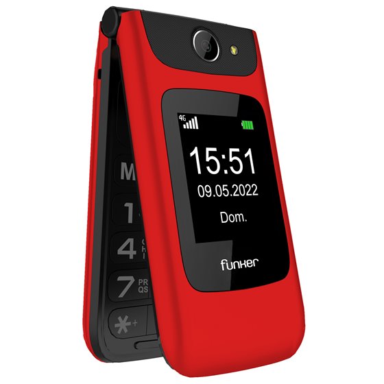 FUNC200R teléfono móvil 6,1 cm (2.4") 112 g Rojo Teléfono para personas mayores