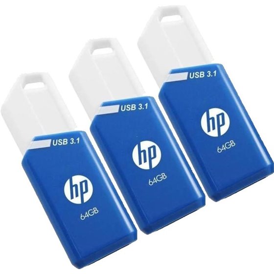 x755w Triple Pack unidad flash USB 64 GB USB tipo A 3.2 Gen 1 (3.1 Gen 1) Azul, Blanco