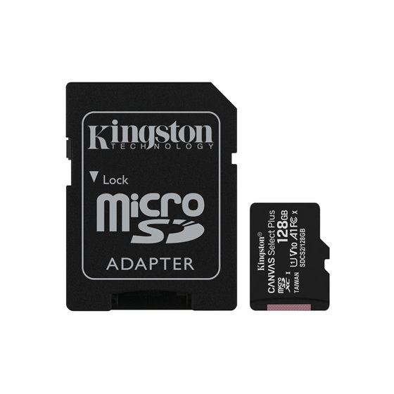 Canvas Select Tarjeta micSDXC Plus 100R A1 C10 de 128 GB + ADP