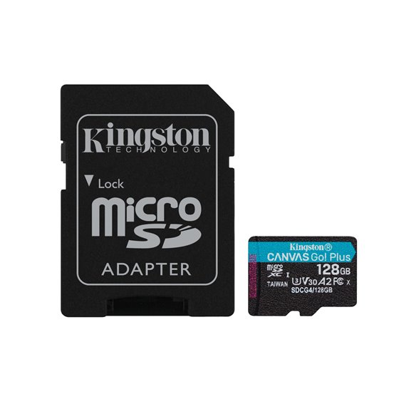 Tarjeta microSDXC Canvas Go Plus Gen4 de 128 GB, 200 MB/s, A2 U3 V30 y adaptador