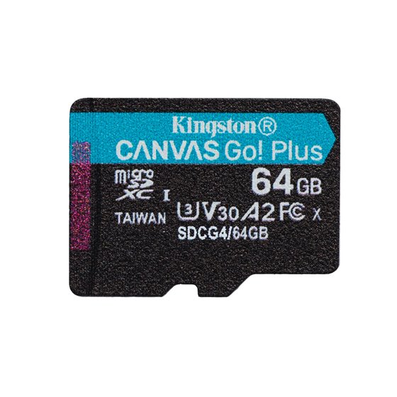 64GB microSDXC Canvas Go Plus Gen4 200R A2 U3 Paquete individual sin ADP