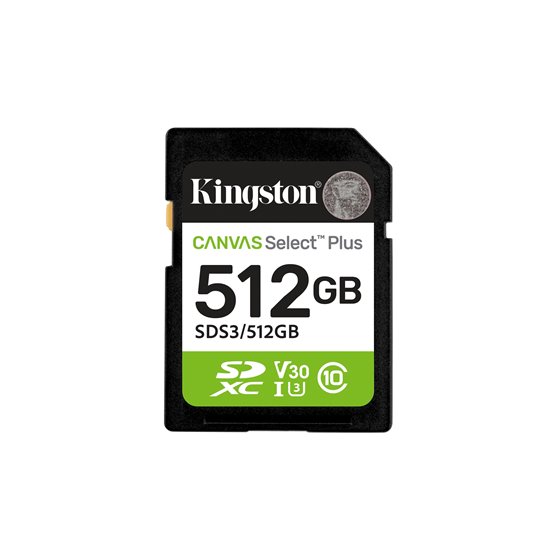 512 GB SDXC Canvas Select Plus Gen3 150 MB/s C10 UHS-I U3 V30