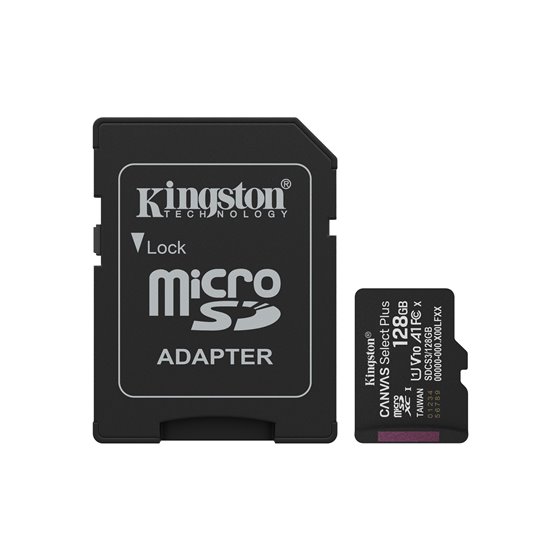 128GB microSDXC Canvas Select Plus Gen3 150MB/s A1 (Incluye adaptador de SD)