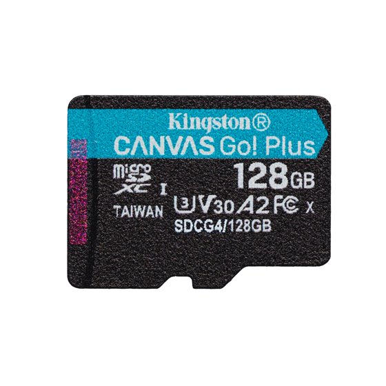 128GB microSDXC Canvas Go Plus Gen4 200R A2 U3 Paquete individual sin ADP
