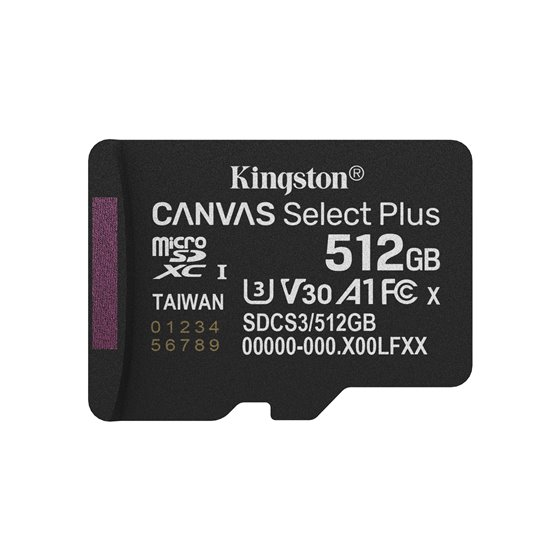 512GB micSDXC Canvas Select Plus Gen3 150R A1 (Adaptador de SD no incluido)
