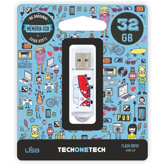 TEC4004-32 unidad flash USB 32 GB USB tipo A 2.0 Multicolor