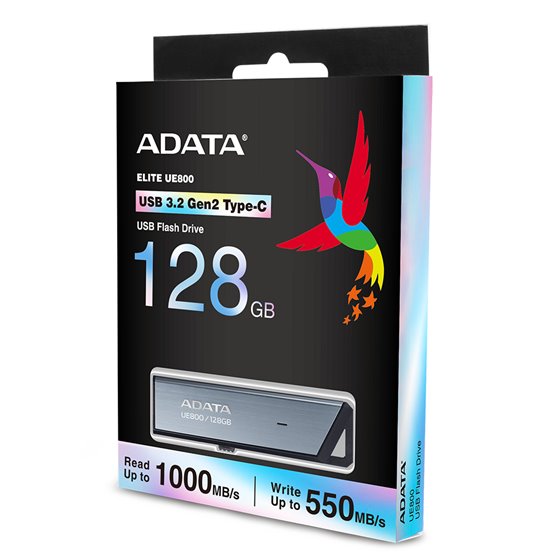 UE800 unidad flash USB 128 GB USB Tipo C 3.2 Gen 2 (3.1 Gen 2) Plata