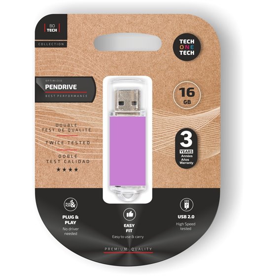 TEC3009-16 unidad flash USB 16 GB USB tipo A 2.0 Púrpura