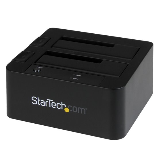 Docking Station eSATA USB 3.0 con UASP de 2 Bahías para Disco Duro o SSD SATA de 2,5 o 3,5 Pulgadas