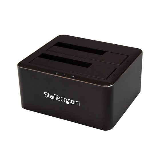 Docking Station USB 3.0 de 2 Bahías SATA de 2,5 o 3,5 Pulgadas para SSD o Disco Duro Base de Conexión para Unidades de Disco