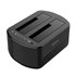 Estacion de Docking de Doble Bahia ASDS-D03B SATA 2.5/3.5 a USB 3.0/3.1 Gen1, Clone, Negra