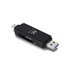 EW1075 lector de tarjeta USB 3.2 Gen 1 (3.1 Gen 1) Type-A/Type-C Negro