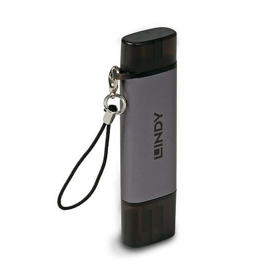 43335 lector de tarjeta USB 3.2 Gen 1 (3.1 Gen 1) Type-A/Type-C Negro, Gris