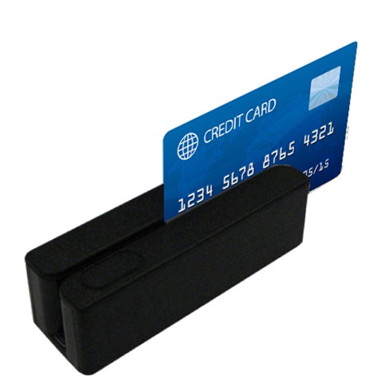 LECTOR TARJETA B.M. 3 PISTAS USB NEGRO