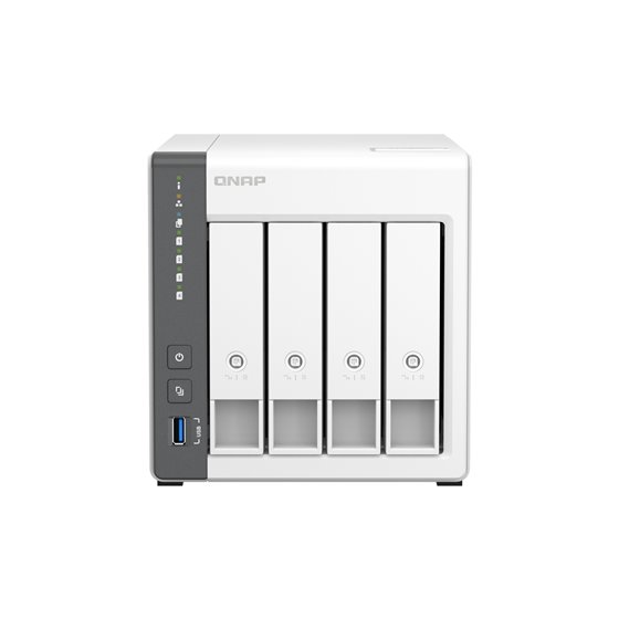 TS-433 NAS Torre ARM Cortex-A55 4 GB 0 TB QNAP QTS Blanco