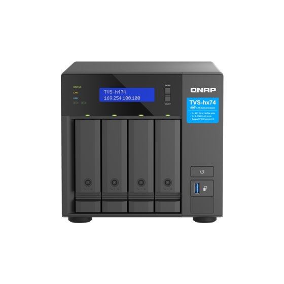 TVS-H474 NAS Torre Intel® Pentium® G7400 8 GB DDR4 0 TB QuTS hero Negro