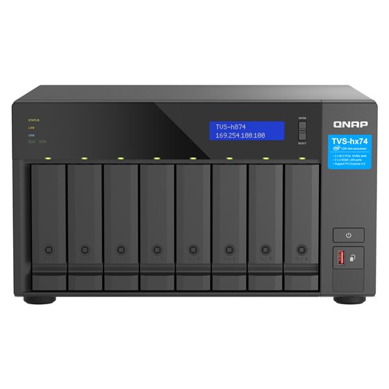 TVS-h874 NAS Torre Intel® Core™ i5 i5-12400 32 GB DDR4 0 TB QuTS hero Negro
