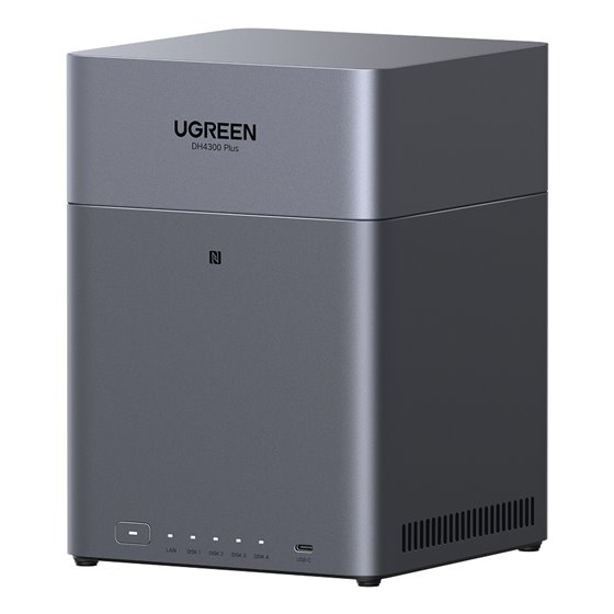 DH4300 Plus NAS Mini Tower 8 GB LPPDDR4X UGOS Pro Gris