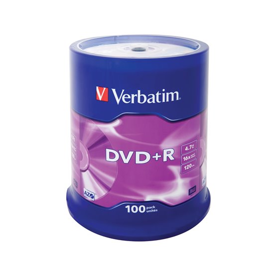 DVD+R Matt Silver 4,7 GB 100 pieza(s)