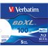 Paquete de cinco en caja Jewel con área de impresión ancha para impresoras de inyección de tinta 4x 100 GB* BD-R XL