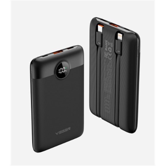 VG-W1170 batería externa Polímero de litio 10000 mAh Negro