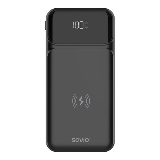 BA-09 batería externa Polímero de litio 37 mAh Cargador inalámbrico Negro