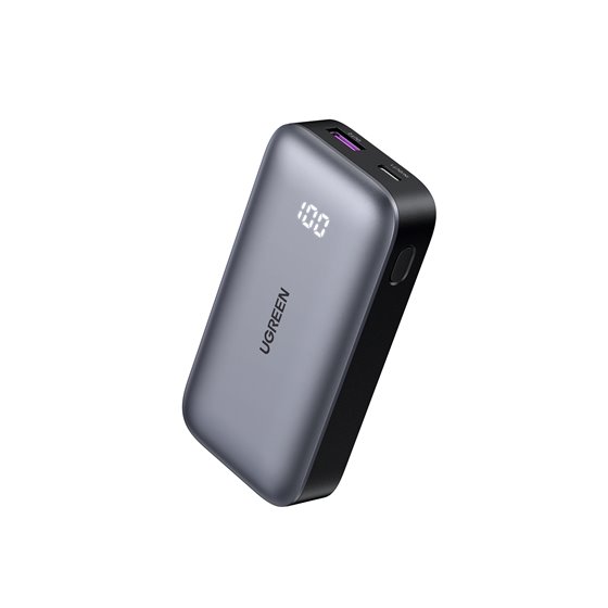 10000mAh Mini Powerbank Quick Charging 30W Gris