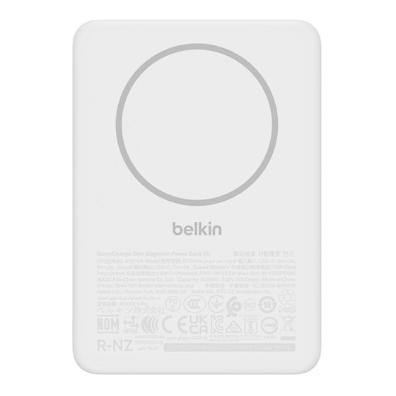 BPD010hqWH 5000 mAh Cargador inalámbrico Blanco