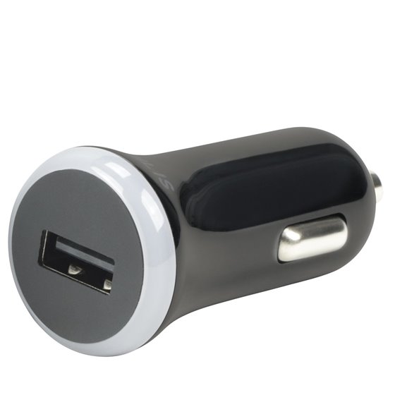 001280 cargador de dispositivo móvil Smartphone, Tableta Negro Encendedor de cigarrillos Auto