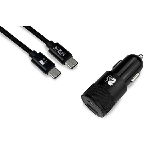 SUBCHG-5CPD11 cargador de dispositivo móvil Smartphone Negro Encendedor de cigarrillos, USB Carga rápida Auto