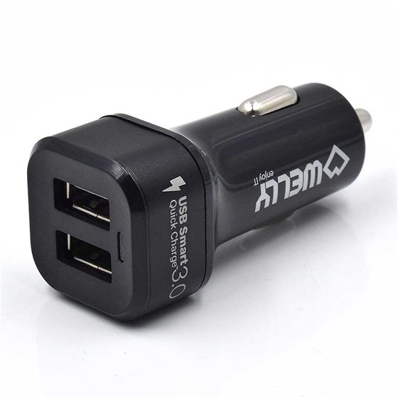 WY11001 cargador de dispositivo móvil Universal Negro Encendedor de cigarrillos Carga rápida Auto