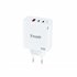 Cargador de Pared GaN 2USB-C/PD + USB-A/QC 65W, Blanco