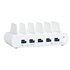5 Ports USB Charging Dock Station Smartphone, Tableta Blanco Corriente alterna Interior
