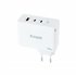 Cargador de Pared GaN 2xUSB-C/PD + USB-A/QC 100W, Blanco
