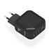 Cargador GaN 100W, 3xUSB-C PD3.0 QC4.0, 1xUSB-A QC3.0, Negro
