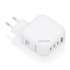 Cargador GaN 100W, 3xUSB-C PD3.0 QC4.0, 1xUSB-A QC3.0, Blanco