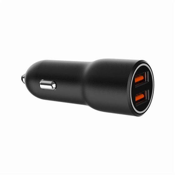 TA-UC-A2QC36-CAR-01 cargador de dispositivo móvil Teléfono móvil, Smartphone Negro Encendedor de cigarrillos Carga rápida Auto