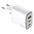 UPTC1USB2USBC65 cargador de dispositivo móvil Smartphone, Tableta, Teléfono Blanco USB Interior