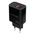 Cargador USB-C/PD + USB-A/QC 20W, Negro