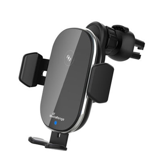 MRMA117 cargador de dispositivo móvil Smartphone Negro Cargador inalámbrico Carga rápida Auto