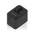 Adaptador Enchufe Universal Para Viaje EU/USA/UK/AU Con Cargador USB GaN, 2xUSB-A QC3.0, 2xUSB-C PD3.0 25W, Negro