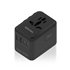 Adaptador Enchufe Universal Para Viaje EU/USA/UK/AU Con Cargador USB GaN, 2xUSB-A (A1 QC3.0), 3xUSB-C (C1 PD3.0) 35W, Negro