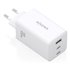 Cargador GaN 100W, 2x USB-C PD3.0 QC4.0 QC5.0, 1x USB-A QC3.0, Blanco