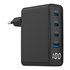 TA-UC-PDQC100LCD-01-BK cargador de dispositivo móvil Portátil, Smartphone Negro Corriente alterna Carga rápida Interior