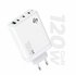 Cargador GaN 120W USB-C, 4 Puertos (3x USB-C + 1x USB-A)