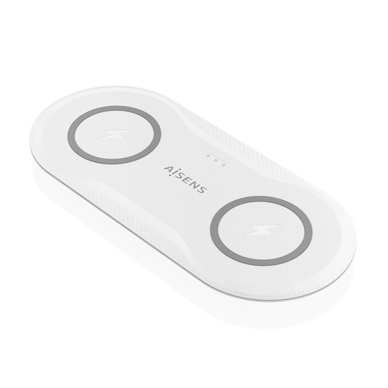 Cargador Inalambrico USB-C 15W 2 en 1 Para Movil Auriculares, Blanco